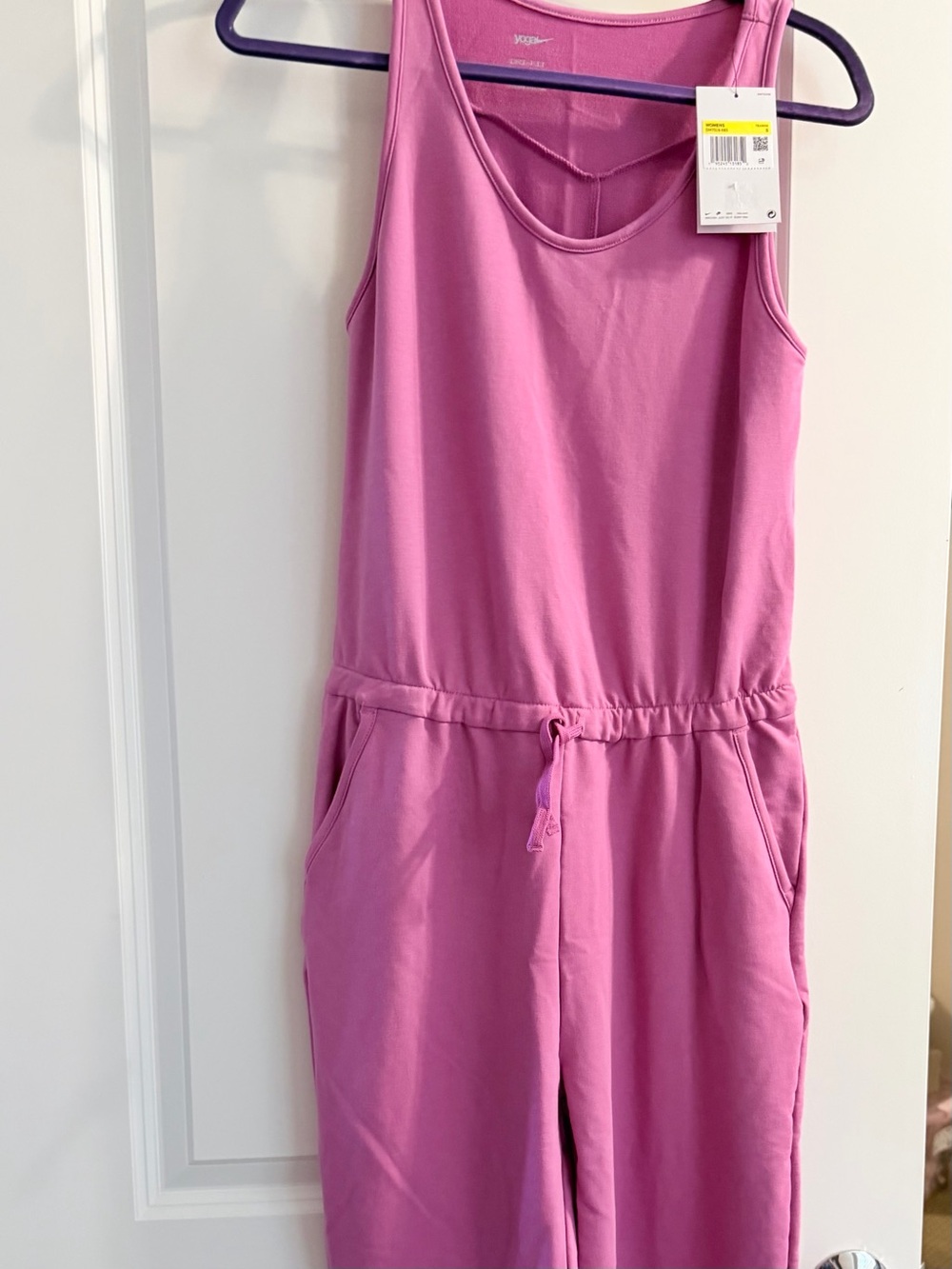 Nike Yoga Dri-Fit Pink Sleeveless Jumpsuit